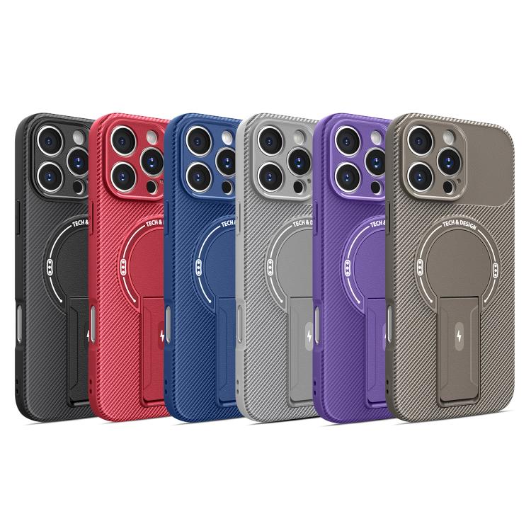 Carbon Fiber Texture MagSafe Phone Case with Holder Apple Accessories engcar5828 iPhone 16 Pro Max iPhone 16 Pro Max Cases - APEXEL INDIA - Mobile Lens - Mobile Camera Lens - Cellphone Accessories - Phone Lens - Smartphone Lens