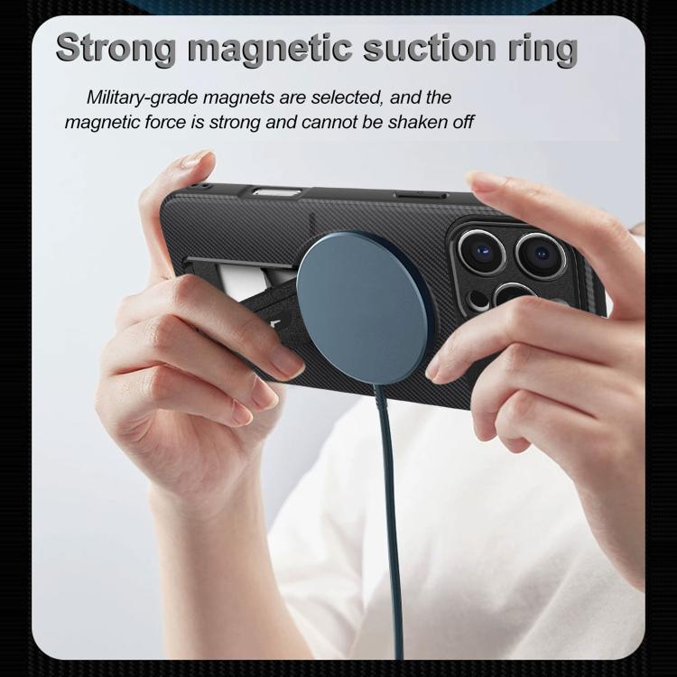 Carbon Fiber Texture MagSafe Phone Case with Holder Apple Accessories engcar5828 iPhone 16 Pro Max iPhone 16 Pro Max Cases - APEXEL INDIA - Mobile Lens - Mobile Camera Lens - Cellphone Accessories - Phone Lens - Smartphone Lens