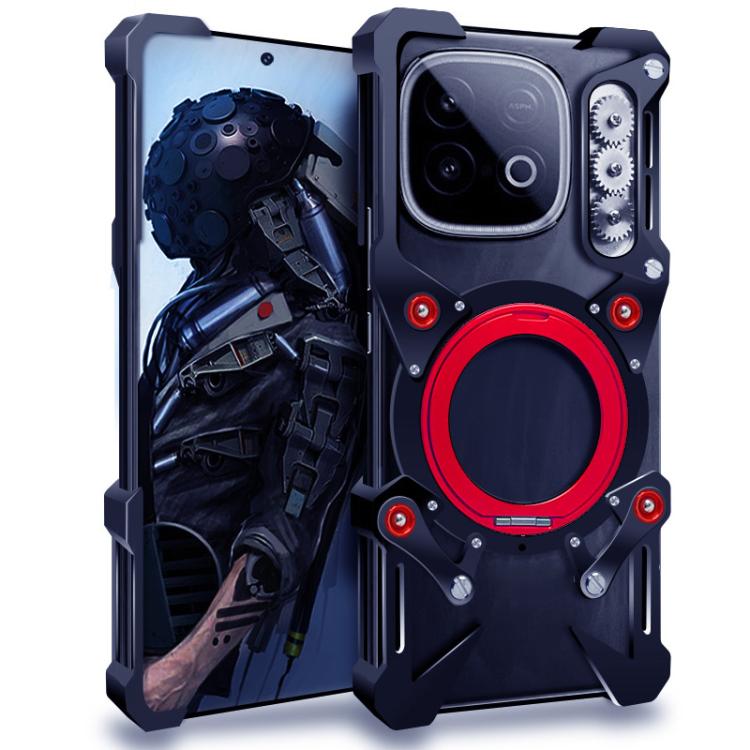Rotating Bracket Hollow Metal Phone Case with Lanyard, Forvivo iQOO Neo 10 Global, For vivo X200 FE, For vivo iQOO Z10 Turbo+, For vivo iQOO Z10 Turbo, For vivo iQOO Z10 Turbo Pro, For vivo X200s, For vivo X200 Ultra, For vivo V50, For vivo S20