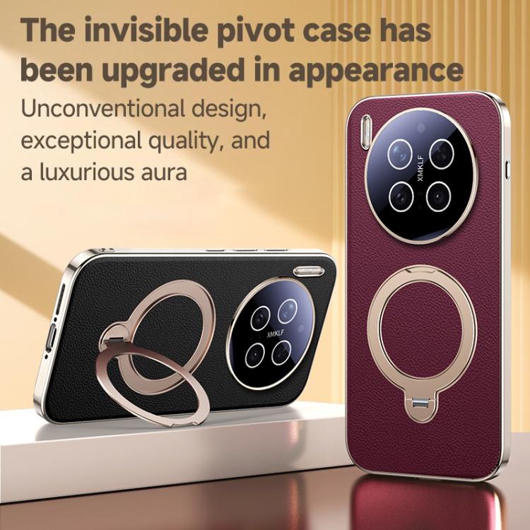 Skin Feel Leather Texture Cooling MagSafe Phone Case with 360 Degrees Rotating Holder, For vivo X300 Pro, For vivo X300 engski6123 OnePlus & OPPO Accessories vivo X300 Pro X300 Pro Cases - APEXEL INDIA - Mobile Lens - Mobile Camera Lens - Cellphone Accessories - Phone Lens - Smartphone Lens