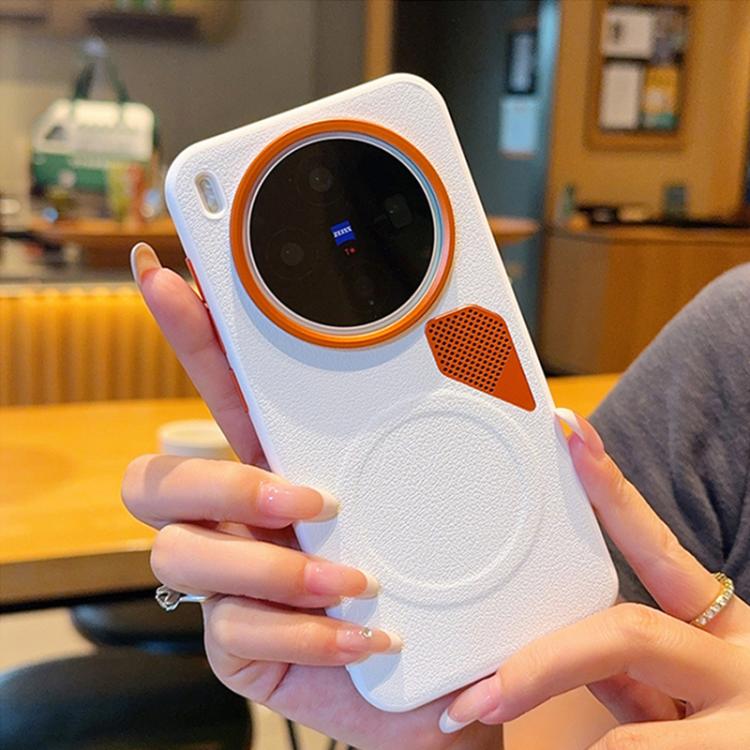 PC + TPU + Leather Cooling Holes MagSafe Phone Case, For vivo X300 Pro, For vivo X300 engpc-6124 OnePlus & OPPO Accessories vivo X300 Pro X300 Pro Cases - APEXEL INDIA - Mobile Lens - Mobile Camera Lens - Cellphone Accessories - Phone Lens - Smartphone Lens