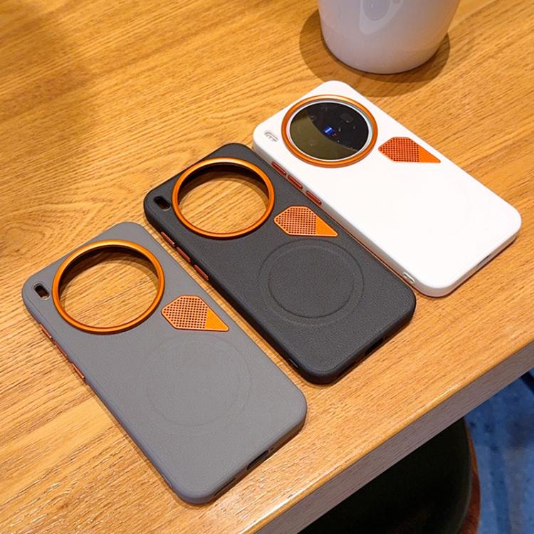 PC + TPU + Leather Cooling Holes MagSafe Phone Case, For vivo X300 Pro, For vivo X300 engpc-6124 OnePlus & OPPO Accessories vivo X300 Pro X300 Pro Cases - APEXEL INDIA - Mobile Lens - Mobile Camera Lens - Cellphone Accessories - Phone Lens - Smartphone Lens