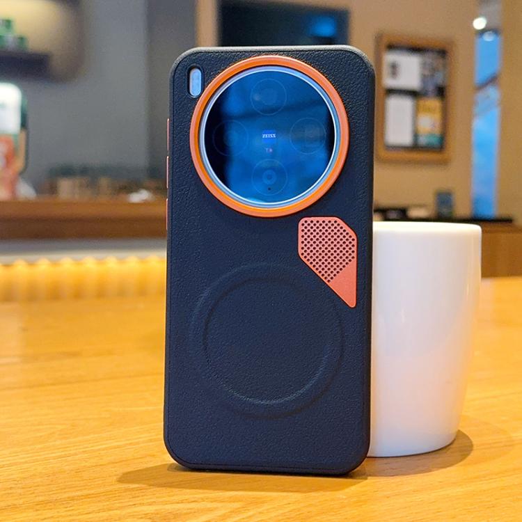 PC + TPU + Leather Cooling Holes MagSafe Phone Case, For vivo X300 Pro, For vivo X300 engpc-6124 OnePlus & OPPO Accessories vivo X300 Pro X300 Pro Cases - APEXEL INDIA - Mobile Lens - Mobile Camera Lens - Cellphone Accessories - Phone Lens - Smartphone Lens