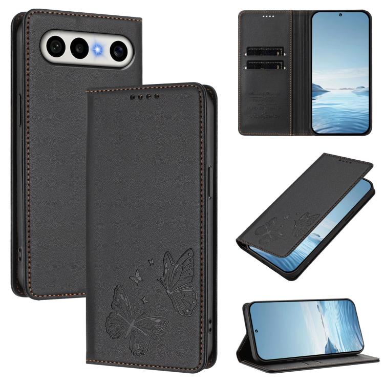 Strong Magnetic Dual Butterfly RFID Vegan Leather Phone Case, For vivo Y400 Pro 5G, For vivo S30 Pro mini 5G