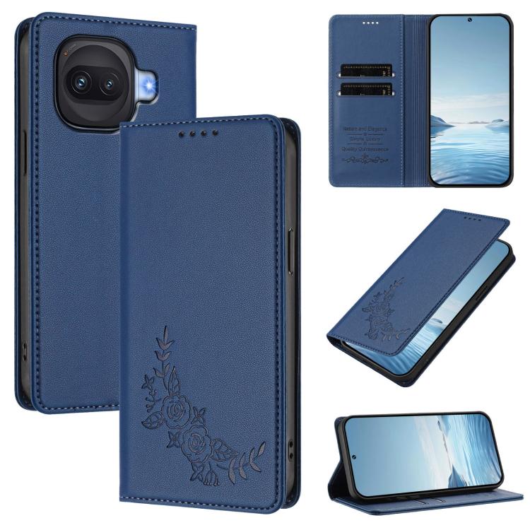 Peony Embossed Magnetic RFID Vegan Leather Phone Case, For vivo iQOO Z11 Turbo 5G, For vivo X300 Ultra 5G