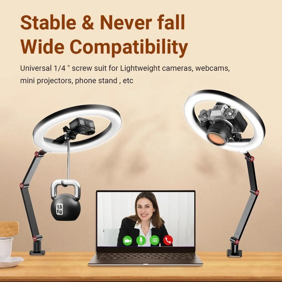 APEXEL Ring Light with Desk Mounting Clamp System engape38 - APEXEL INDIA - Mobile Lens - Mobile Camera Lens - Cellphone Accessories - Phone Lens - Smartphone Lens
