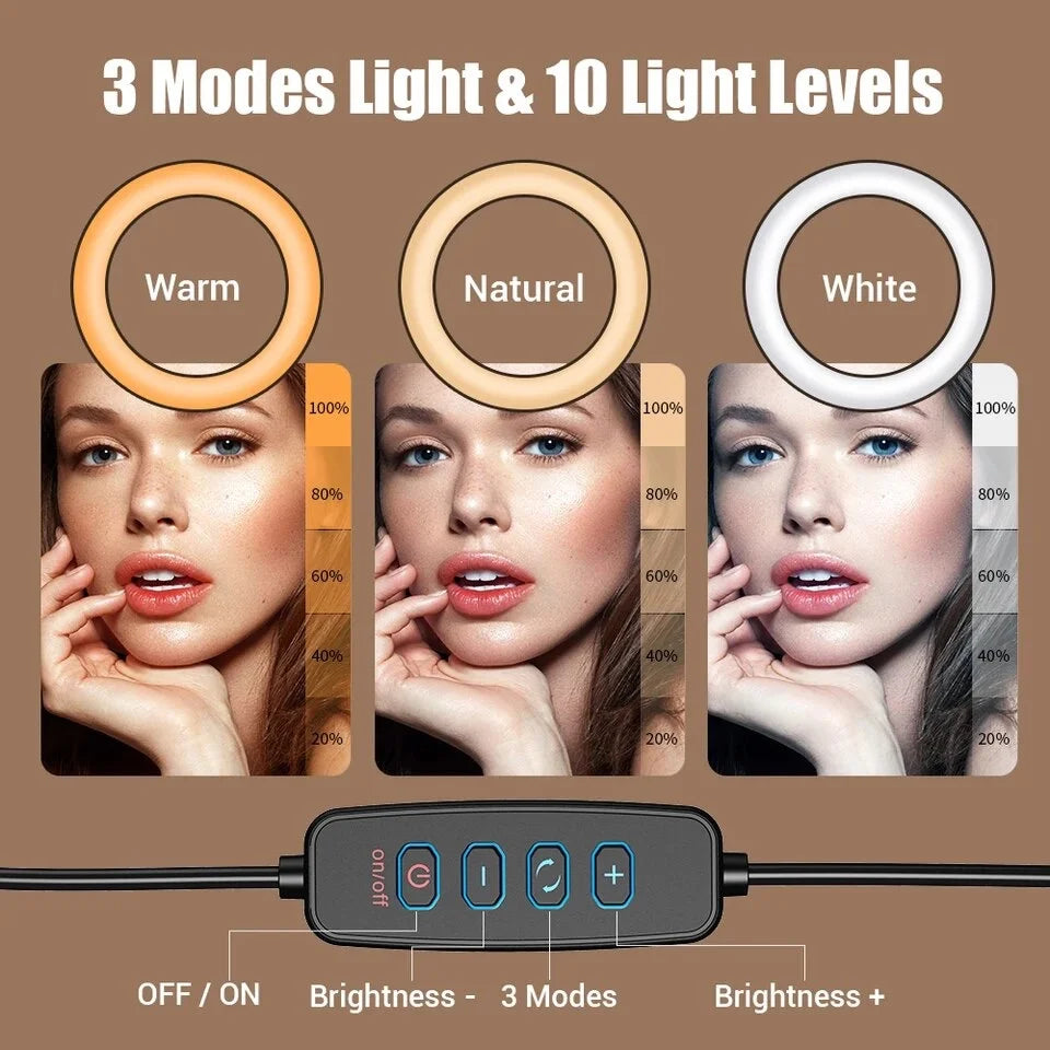 APEXEL Ring Light with Desk Mounting Clamp System engape38 - APEXEL INDIA - Mobile Lens - Mobile Camera Lens - Cellphone Accessories - Phone Lens - Smartphone Lens