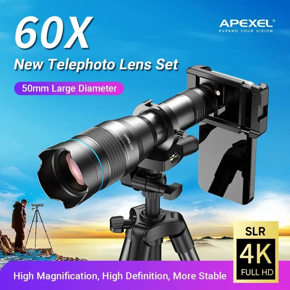 Apexel HD 60X Hyper Zoom Mobile lens – APEXEL INDIA