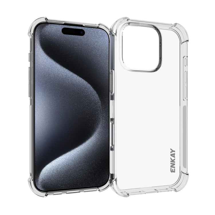 ENKAY Hat-Prince Transparent TPU Shockproof Phone Case, For iPhone 16 Pro Max, For iPhone 16 Pro, For iPhone 16 Plus, For iPhone 16, iPhone 16e, For iPhone 15 Pro Max, For iPhone 15 Pro, For iPhone 15 Plus, For iPhone 15, For MagSafe Battery Pack Apple Accessories engenk4238 iPhone 16 Pro Max - ENKAY - Mobile Lens - Mobile Camera Lens - Cellphone Accessories - Phone Lens - Smartphone Lens