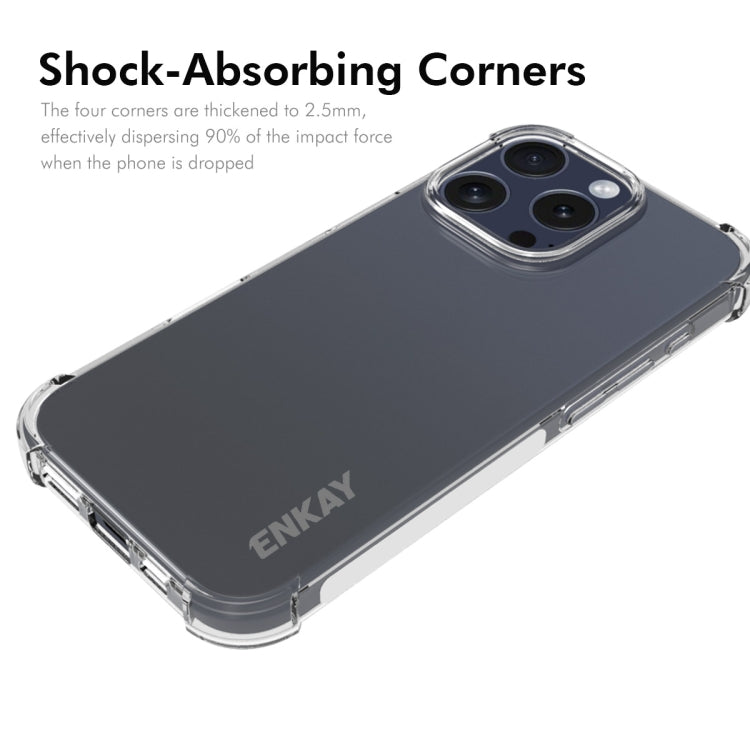 ENKAY Hat-Prince Transparent TPU Shockproof Phone Case, For iPhone 16 Pro Max, For iPhone 16 Pro, For iPhone 16 Plus, For iPhone 16, iPhone 16e, For iPhone 15 Pro Max, For iPhone 15 Pro, For iPhone 15 Plus, For iPhone 15, For MagSafe Battery Pack Apple Accessories engenk4238 iPhone 16 Pro Max - ENKAY - Mobile Lens - Mobile Camera Lens - Cellphone Accessories - Phone Lens - Smartphone Lens