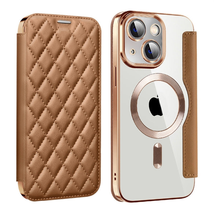 Shield Magsafe RFID Anti-theft Rhombus Leather Phone Case, For iPhone 14 Plus, For iPhone 14, For iPhone 14 Pro Apple Accessories engshi4295 iPhone 14 Plus - APEXEL INDIA - Mobile Lens - Mobile Camera Lens - Cellphone Accessories - Phone Lens - Smartphone Lens
