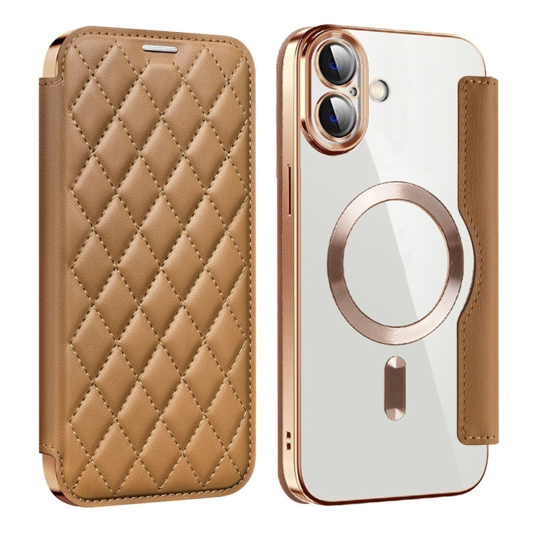 Shield Magsafe RFID Anti-theft Rhombus Leather Phone Case, For iPhone 16, For iPhone 16e, For iPhone 15 Pro Max Apple Accessories engshi4312 iPhone 16 - APEXEL INDIA - Mobile Lens - Mobile Camera Lens - Cellphone Accessories - Phone Lens - Smartphone Lens