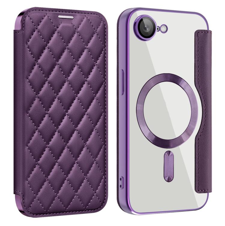 Shield Magsafe RFID Anti-theft Rhombus Leather Phone Case, For iPhone 16, For iPhone 16e, For iPhone 15 Pro Max Apple Accessories engshi4312 iPhone 16 - APEXEL INDIA - Mobile Lens - Mobile Camera Lens - Cellphone Accessories - Phone Lens - Smartphone Lens