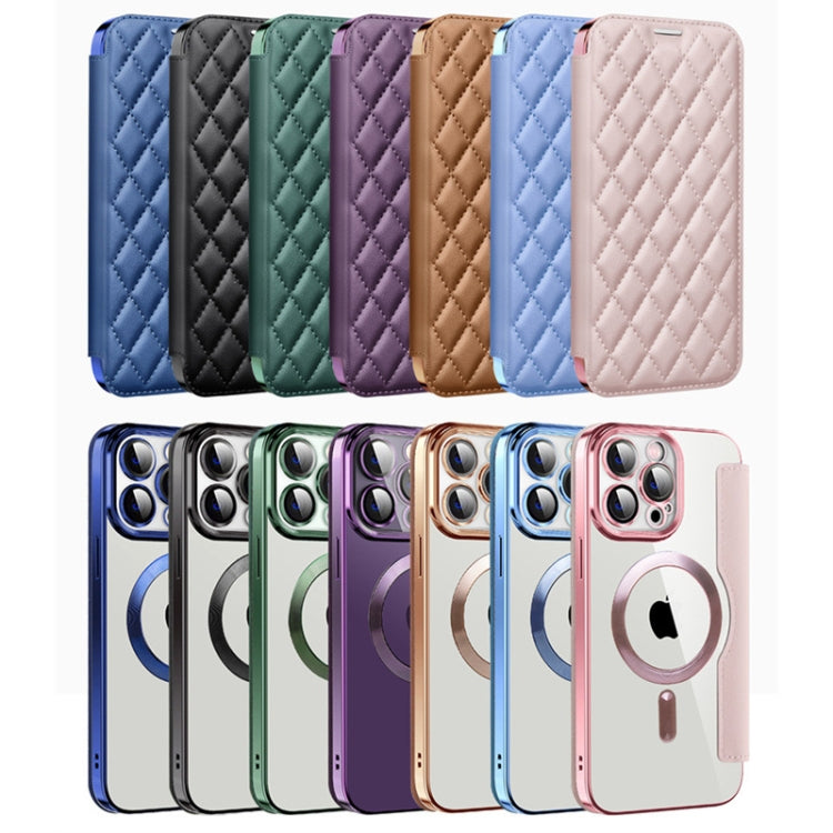 Shield Magsafe RFID Anti-theft Rhombus Leather Phone Case, For iPhone 15 Pro, For iPhone 15 Plus, For iPhone 15 Apple Accessories engshi4312 iPhone 15 Pro - APEXEL INDIA - Mobile Lens - Mobile Camera Lens - Cellphone Accessories - Phone Lens - Smartphone Lens