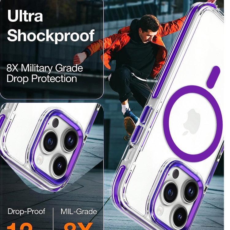 Dual-color MagSafe TPU Hybrid Clear PC Shockproof Phone Case, For iPhone 13 Pro Max Apple Accessories engdua4338 More iPhone Cases - APEXEL INDIA - Mobile Lens - Mobile Camera Lens - Cellphone Accessories - Phone Lens - Smartphone Lens