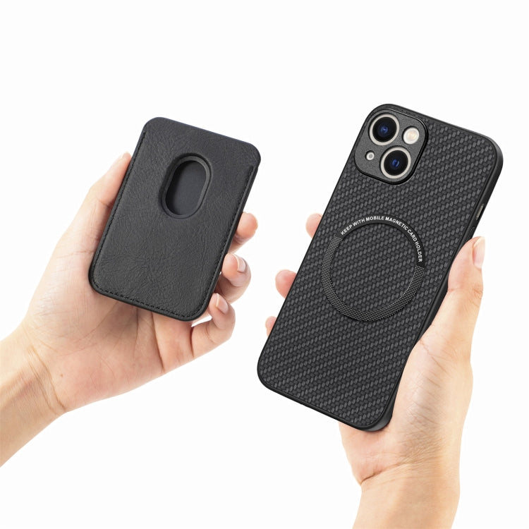 Carbon Fiber Leather Card Magsafe Phone Case, For iPhone 15 Apple Accessories engcar4356 iPhone 15 - APEXEL INDIA - Mobile Lens - Mobile Camera Lens - Cellphone Accessories - Phone Lens - Smartphone Lens
