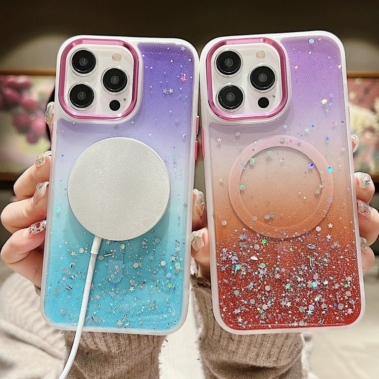 Multicolor Gradient Glitter Sequin MagSafe TPU Phone Case, For iPhone 15 Pro Max, For iPhone 15 Pro Apple Accessories engmul4396 iPhone 15 Pro Max - APEXEL INDIA - Mobile Lens - Mobile Camera Lens - Cellphone Accessories - Phone Lens - Smartphone Lens