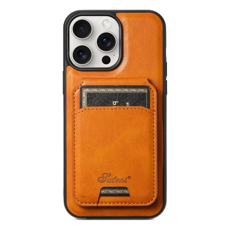 Suteni H15 MagSafe Oil Eax Leather Detachable Wallet Back Phone Case, For iPhone 16, For iPhone 15 Pro Max, For iPhone 15 Pro, For iPhone 15 Plus Apple Accessories engsut4423 iPhone 16 - Suteni - Mobile Lens - Mobile Camera Lens - Cellphone Accessories - Phone Lens - Smartphone Lens