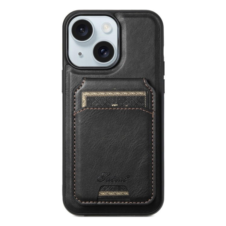 Suteni H15 MagSafe Oil Eax Leather Detachable Wallet Back Phone Case, For iPhone 16, For iPhone 15 Pro Max, For iPhone 15 Pro, For iPhone 15 Plus Apple Accessories engsut4423 iPhone 16 - Suteni - Mobile Lens - Mobile Camera Lens - Cellphone Accessories - Phone Lens - Smartphone Lens