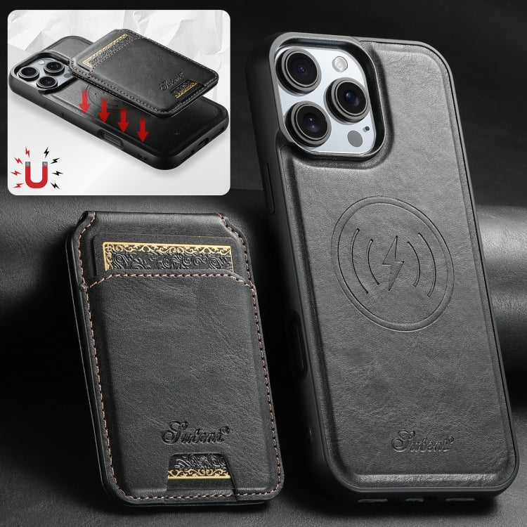 Suteni H15 MagSafe Oil Eax Leather Detachable Wallet Back Phone Case, For iPhone 16, For iPhone 15 Pro Max, For iPhone 15 Pro, For iPhone 15 Plus Apple Accessories engsut4423 iPhone 16 - Suteni - Mobile Lens - Mobile Camera Lens - Cellphone Accessories - Phone Lens - Smartphone Lens