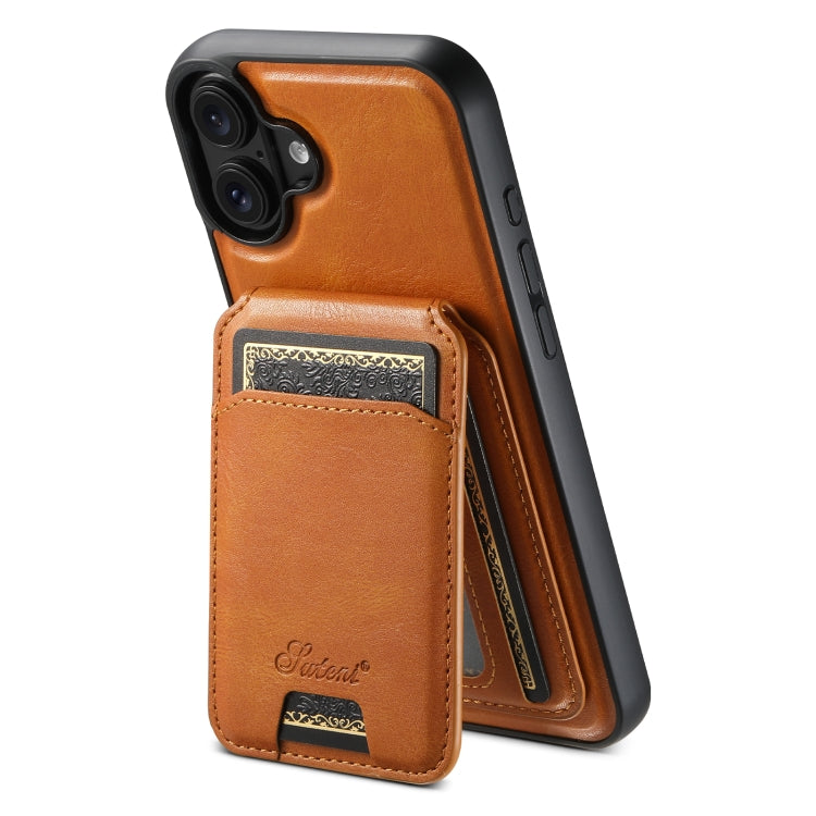 Suteni H15 MagSafe Oil Eax Leather Detachable Wallet Back Phone Case, For iPhone 16, For iPhone 15 Pro Max, For iPhone 15 Pro, For iPhone 15 Plus Apple Accessories engsut4423 iPhone 16 - Suteni - Mobile Lens - Mobile Camera Lens - Cellphone Accessories - Phone Lens - Smartphone Lens