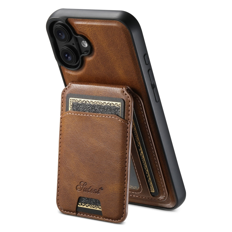 Suteni H15 MagSafe Oil Eax Leather Detachable Wallet Back Phone Case, For iPhone 16e, For iPhone 16 Pro Max, For iPhone 16 Pro, For iPhone 16 Plus Apple Accessories engsut4422 iPhone 16e - Suteni - Mobile Lens - Mobile Camera Lens - Cellphone Accessories - Phone Lens - Smartphone Lens
