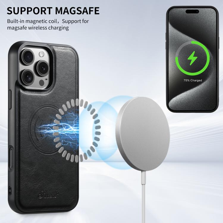 Suteni H15 MagSafe Oil Eax Leather Detachable Wallet Back Phone Case, For iPhone 16e, For iPhone 16 Pro Max, For iPhone 16 Pro, For iPhone 16 Plus Apple Accessories engsut4422 iPhone 16e - Suteni - Mobile Lens - Mobile Camera Lens - Cellphone Accessories - Phone Lens - Smartphone Lens