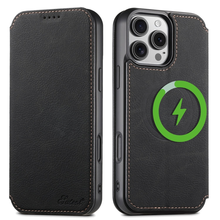 Suteni J06 Retro Matte Litchi Texture Leather MagSafe Phone Case, For iPhone 16 Pro Max, For iPhone 16 Pro, For iPhone 16 Plus, For iPhone 16, For iPhone 15 Pro Max, For iPhone 15 Pro, For iPhone 15 Plus, For iPhone 15 Apple Accessories engsut4425 iPhone 16 Pro Max - Suteni - Mobile Lens - Mobile Camera Lens - Cellphone Accessories - Phone Lens - Smartphone Lens