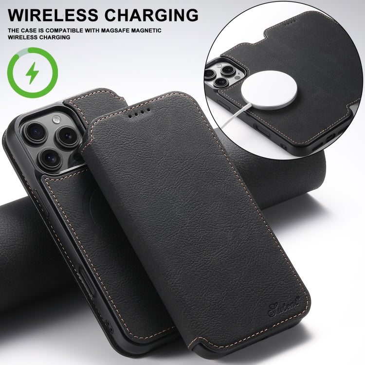Suteni J06 Retro Matte Litchi Texture Leather MagSafe Phone Case, For iPhone 16 Pro Max, For iPhone 16 Pro, For iPhone 16 Plus, For iPhone 16, For iPhone 15 Pro Max, For iPhone 15 Pro, For iPhone 15 Plus, For iPhone 15 Apple Accessories engsut4425 iPhone 16 Pro Max - Suteni - Mobile Lens - Mobile Camera Lens - Cellphone Accessories - Phone Lens - Smartphone Lens