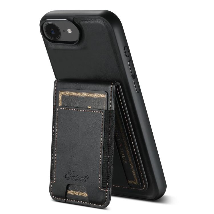 Suteni H17 Oil Eax Leather MagSafe Detachable Wallet Phone Case, For iPhone 12 Pro, For iPhone 17e / 16e