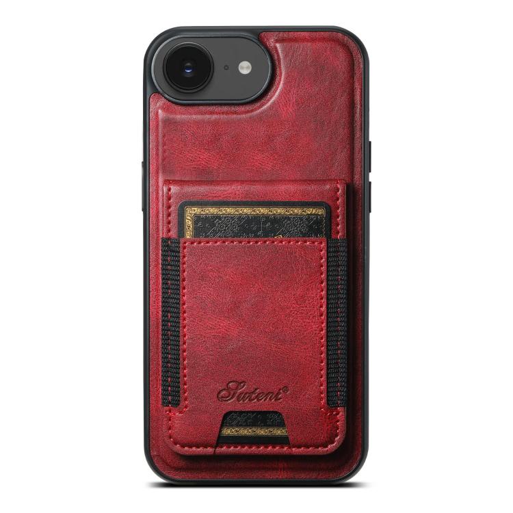 Suteni H17 Oil Eax Leather MagSafe Detachable Wallet Phone Case, For iPhone 12 Pro, For iPhone 17e / 16e