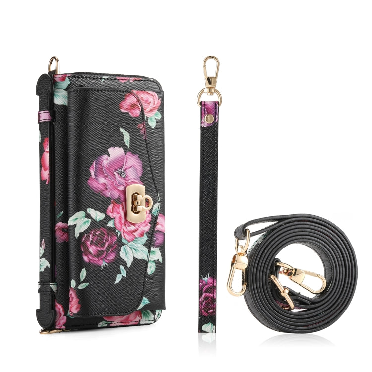 Flower Multi-functional Crossbody Zipper Wallet MagSafe Leather Phone Case, For iPhone 15 Pro Max, For iPhone 15 Pro, For iPhone 15 Plus, For iPhone 15 Apple Accessories engflo4468 iPhone 15 Pro Max - APEXEL INDIA - Mobile Lens - Mobile Camera Lens - Cellphone Accessories - Phone Lens - Smartphone Lens
