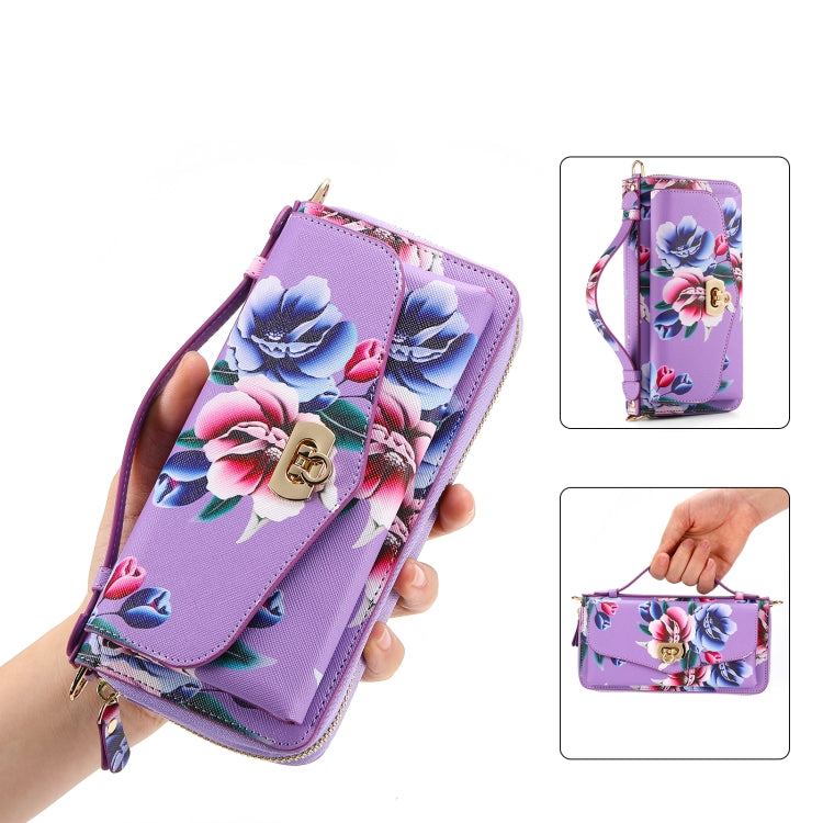 Flower Multi-functional Crossbody Zipper Wallet MagSafe Leather Phone Case, For iPhone 15 Pro Max, For iPhone 15 Pro, For iPhone 15 Plus, For iPhone 15 Apple Accessories engflo4468 iPhone 15 Pro Max - APEXEL INDIA - Mobile Lens - Mobile Camera Lens - Cellphone Accessories - Phone Lens - Smartphone Lens