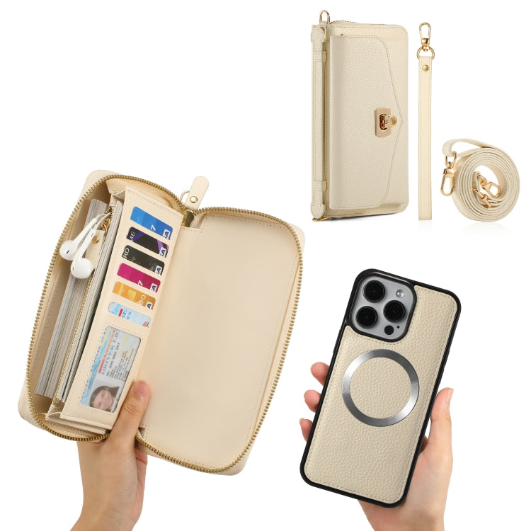 MagSafe Crossbody Multi-functional Zipper Wallet Litchi Leather Phone Case, For iPhone 15 Pro Max, For iPhone 15 Pro, For iPhone 15 Plus, For iPhone 15 Apple Accessories engmag4475 iPhone 15 Pro Max - APEXEL INDIA - Mobile Lens - Mobile Camera Lens - Cellphone Accessories - Phone Lens - Smartphone Lens