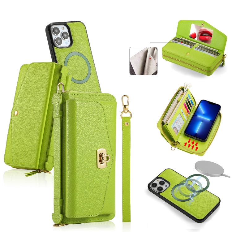 MagSafe Crossbody Multi-functional Zipper Wallet Litchi Leather Phone Case, For iPhone 13 Pro Max, For iPhone 13 Pro, For iPhone 13, For iPhone 12 Apple Accessories engmag4477 More iPhone Cases - APEXEL INDIA - Mobile Lens - Mobile Camera Lens - Cellphone Accessories - Phone Lens - Smartphone Lens