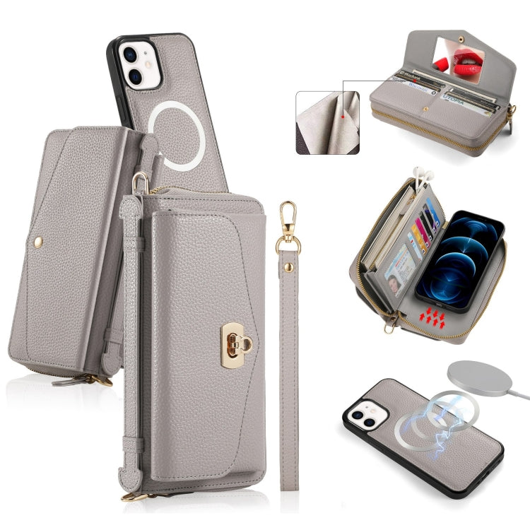 MagSafe Crossbody Multi-functional Zipper Wallet Litchi Leather Phone Case, For iPhone 13 Pro Max, For iPhone 13 Pro, For iPhone 13, For iPhone 12 Apple Accessories engmag4477 More iPhone Cases - APEXEL INDIA - Mobile Lens - Mobile Camera Lens - Cellphone Accessories - Phone Lens - Smartphone Lens