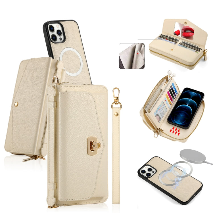 MagSafe Crossbody Multi-functional Zipper Wallet Litchi Leather Phone Case, For iPhone 12 Pro Max, For iPhone 12 Pro Apple Accessories engmag4478 More iPhone Cases - APEXEL INDIA - Mobile Lens - Mobile Camera Lens - Cellphone Accessories - Phone Lens - Smartphone Lens