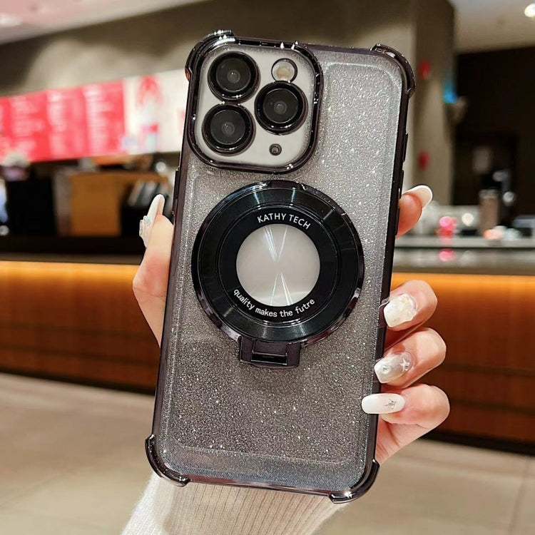Invisible Holder Gradient Glitter Magsafe Phone Case, For iPhone 11, For iPhone 11 Pro Apple Accessories enginv4566 More iPhone Cases - APEXEL INDIA - Mobile Lens - Mobile Camera Lens - Cellphone Accessories - Phone Lens - Smartphone Lens