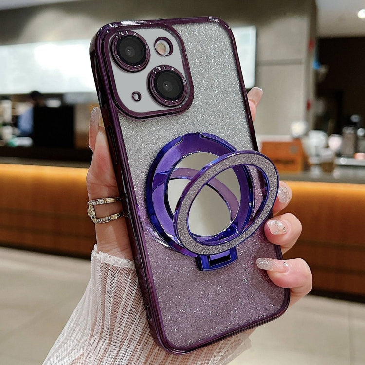 Plated Mirror Holder Gradient Glitter MagSafe Phone Case, For iPhone 14, For iPhone 14 Pro, For iPhone 14 Pro Max Apple Accessories engpla4578 iPhone 14 - APEXEL INDIA - Mobile Lens - Mobile Camera Lens - Cellphone Accessories - Phone Lens - Smartphone Lens