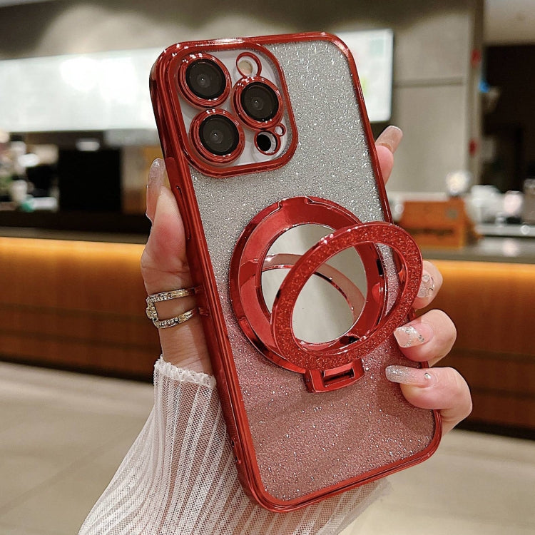 Plated Mirror Holder Gradient Glitter MagSafe Phone Case, For iPhone 14, For iPhone 14 Pro, For iPhone 14 Pro Max Apple Accessories engpla4578 iPhone 14 - APEXEL INDIA - Mobile Lens - Mobile Camera Lens - Cellphone Accessories - Phone Lens - Smartphone Lens