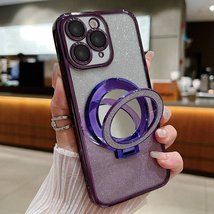 Plated Mirror Holder Gradient Glitter MagSafe Phone Case, For iPhone 12 Pro, For iPhone 12 mini, For iPhone 11 Pro Max Apple Accessories engpla4581 More iPhone Cases - APEXEL INDIA - Mobile Lens - Mobile Camera Lens - Cellphone Accessories - Phone Lens - Smartphone Lens