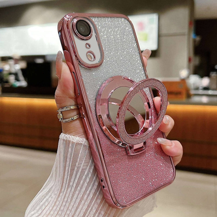 Plated Mirror Holder Gradient Glitter MagSafe Phone Case, For iPhone 11, For iPhone 11 Pro, For iPhone XR Apple Accessories engpla4582 More iPhone Cases - APEXEL INDIA - Mobile Lens - Mobile Camera Lens - Cellphone Accessories - Phone Lens - Smartphone Lens