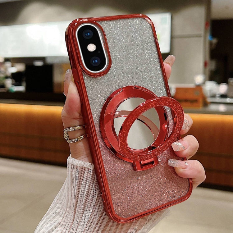 Plated Mirror Holder Gradient Glitter MagSafe Phone Case, For iPhone XS Max, For iPhone 7 / 8 / SE 2022, For iPhone X / XS Apple Accessories engpla4601 More iPhone Cases - APEXEL INDIA - Mobile Lens - Mobile Camera Lens - Cellphone Accessories - Phone Lens - Smartphone Lens
