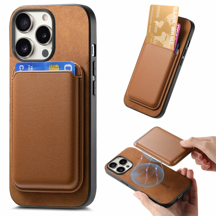 Retro Magsafe Card Bag PU Back Cover Phone Case Apple Accessories engret5905 iPhone 16 Pro - APEXEL INDIA - Mobile Lens - Mobile Camera Lens - Cellphone Accessories - Phone Lens - Smartphone Lens