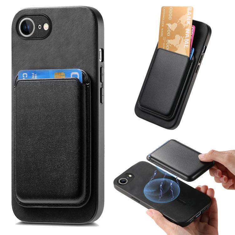 Retro Magsafe Card Bag PU Back Cover Phone Case, For iPhone 16e, For iPhone 16 Pro Max, For iPhone 16 Pro Apple Accessories engret4838 iPhone 16e - APEXEL INDIA - Mobile Lens - Mobile Camera Lens - Cellphone Accessories - Phone Lens - Smartphone Lens