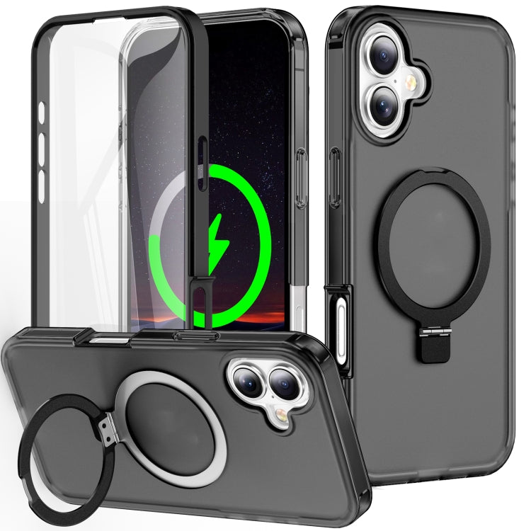 Frosted Skin Feel MagSafe Holder 360 Full Body Phone Case, For iPhone 16 Pro Max, For iPhone 16 Pro, For iPhone 16 Plus, For iPhone 16 Apple Accessories engfro4857 iPhone 16 Pro Max - APEXEL INDIA - Mobile Lens - Mobile Camera Lens - Cellphone Accessories - Phone Lens - Smartphone Lens