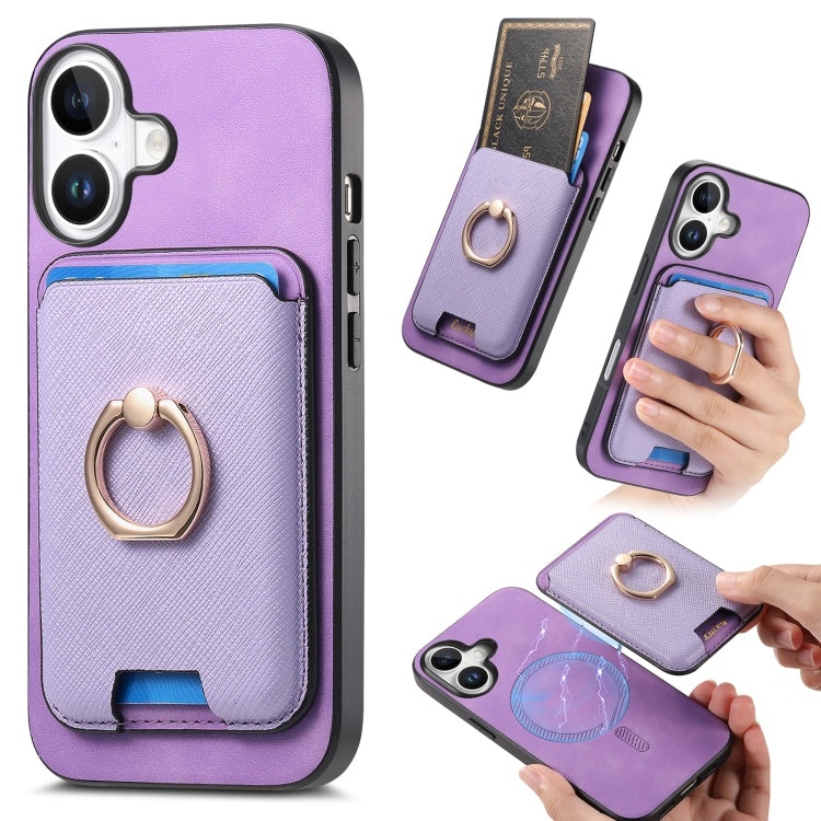Retro Cross Leather Card Bag MagSafe Phone Case, For iPhone 16, For iPhone 15 Pro Max, For iPhone 15 Pro Apple Accessories engret4884 iPhone 16 - APEXEL INDIA - Mobile Lens - Mobile Camera Lens - Cellphone Accessories - Phone Lens - Smartphone Lens