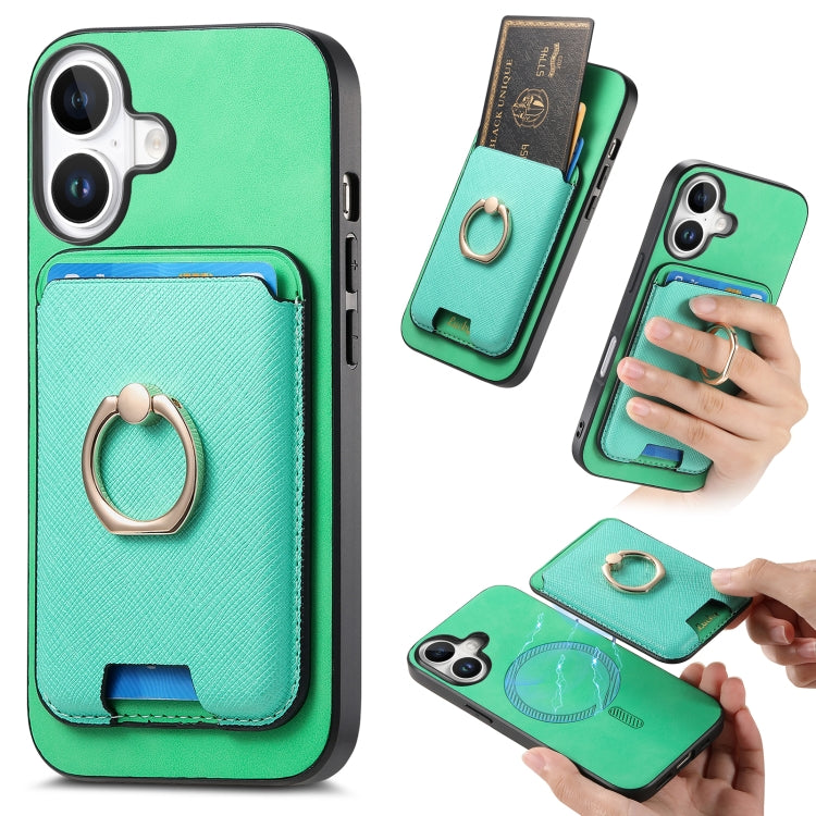 Retro Cross Leather Card Bag MagSafe Phone Case, For iPhone 16, For iPhone 15 Pro Max, For iPhone 15 Pro Apple Accessories engret4884 iPhone 16 - APEXEL INDIA - Mobile Lens - Mobile Camera Lens - Cellphone Accessories - Phone Lens - Smartphone Lens