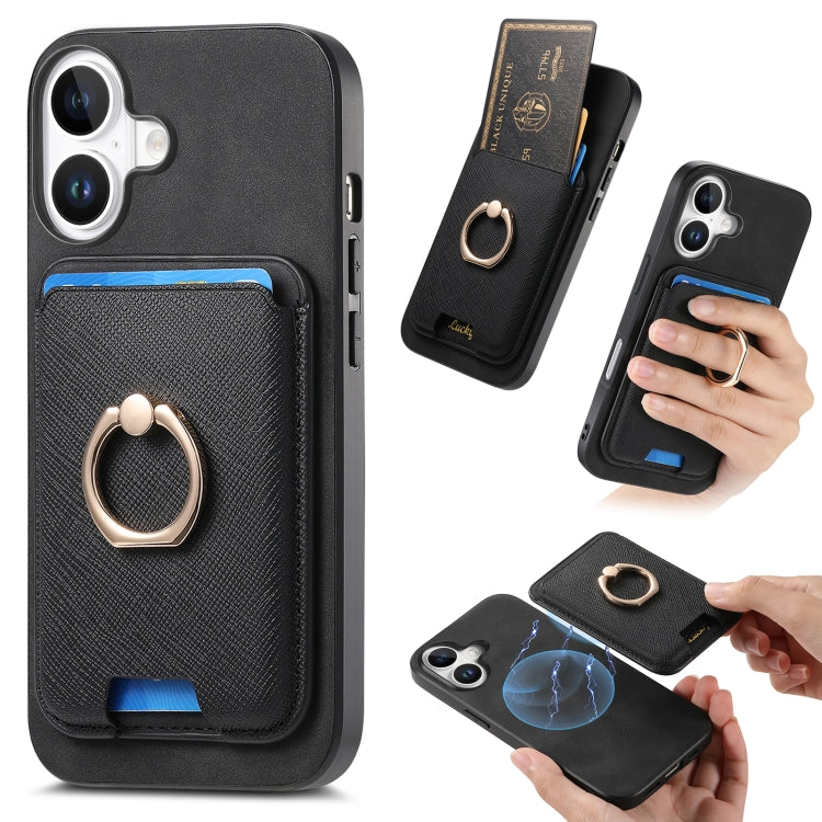 Retro Cross Leather Card Bag MagSafe Phone Case, For iPhone 16, For iPhone 15 Pro Max, For iPhone 15 Pro Apple Accessories engret4884 iPhone 16 - APEXEL INDIA - Mobile Lens - Mobile Camera Lens - Cellphone Accessories - Phone Lens - Smartphone Lens