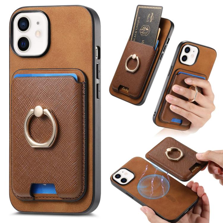 Retro Cross Leather Card Bag MagSafe Phone Case, For iPhone 11 Pro Max, For iPhone 11, For iPhone 11 Pro Apple Accessories engret4882 More iPhone Cases - APEXEL INDIA - Mobile Lens - Mobile Camera Lens - Cellphone Accessories - Phone Lens - Smartphone Lens
